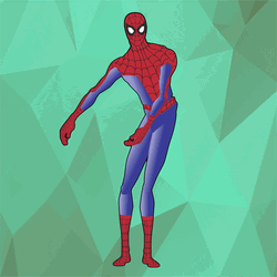 Dancing Spiderman Cartoon Flossing GIF