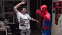 Dancing Spiderman House Party GIF