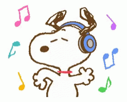 Dancing To Music Snoopy Animation GIF