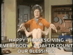 Dancing Turkey Happy Blessed Thanksgiving GIF