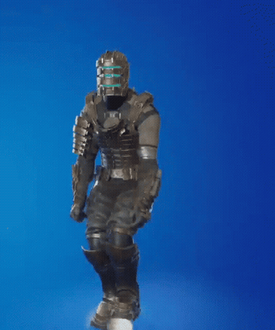 Dancing Video Game Character With Helmet And Armor GIF