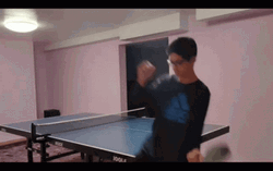 Dancing While Playing Ping Pong GIF