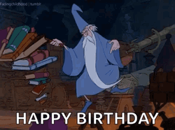 Dancing Wizard Happy Birthday Greeting GIF
