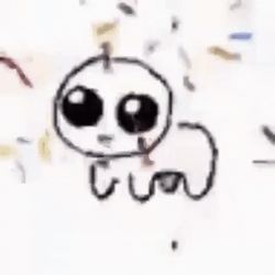 Dancing Yippee Creature Confetti Bleh GIF