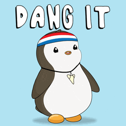 Dang It Angry Pudgy Penguin GIF