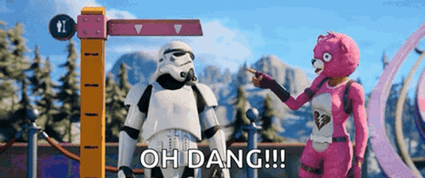 Dang Stormtrooper Shoulder Slouch GIF