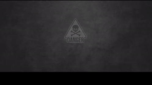 Danger Sign With Skull And Crossbones GIF