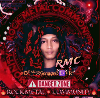 Danger Zone Rock Metal Community Poster With Man GIF
