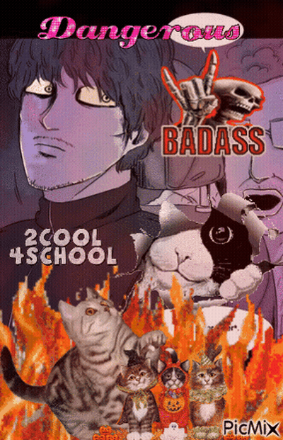 Dangerous Badass 2Cool 4 School Poster GIF