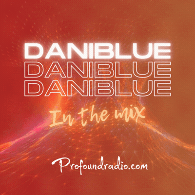Daniblue Daniblue Daniblue In The Mix On Red Background GIF