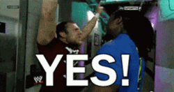 Daniel Bryan Yes Yell Kofi Kingston Hallway GIF
