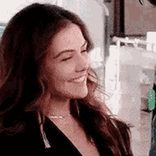 Danielle Campbell Smiling Sweetly And Happy