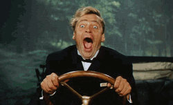 Danish Actor Dirch Passer Nervous Driving Fast GIF