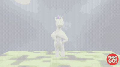 Danny Go Advertisement White Unicorn GIF