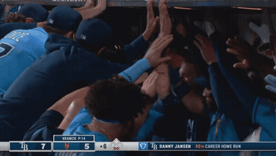 Danny Jansen's 80Th Home Run Celebrated By Rays GIF
