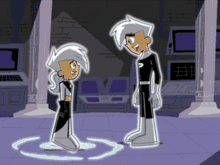 Danny Phantom Hugging Ghost Kid GIF