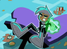 Danny Phantom Releasing Ghost Ray GIF