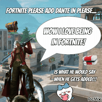 Dante From Devil May Cry Saying Wow I Love Fortnite GIF