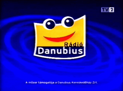 Danubius Logo On Blue Background With TV 2 GIF