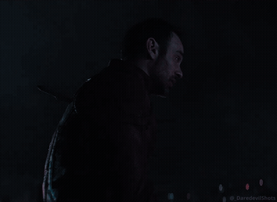 Daredevil Man With Knife In Neck GIF