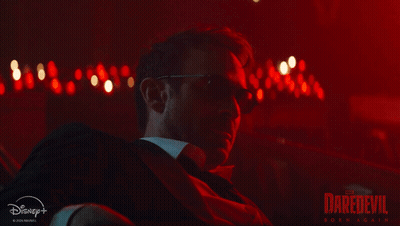 Daredevil Poster Man in Suit and Sunglasses