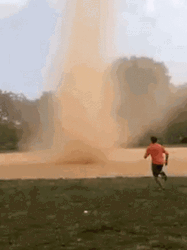 Daredevil Running Towards Mini Twister GIF