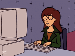 Daria Lazily Typing GIF