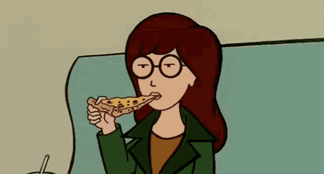 Daria Me Gustas Shy Pizza Eating Daria GIF