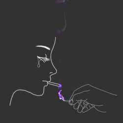 Dark Aesthetic Smoke Crying GIF