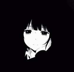Dark Anime Girl Black And White