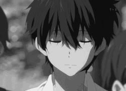 Anime black and white cute GIF on GIFER - by Nithis