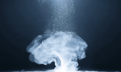 Dark Blue Background With Smoke GIF