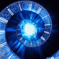 Dark Blue Optical Spiral Illusion  GIF