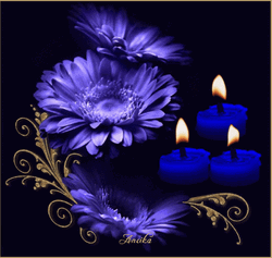 Dark Floral Candle Light GIF