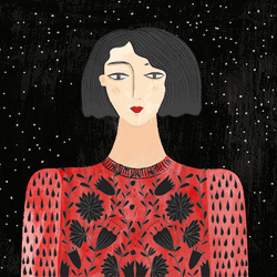 Dark Floral Girl Crying GIF