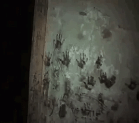 Dark Goth Aesthetic Black Hand Prints GIF