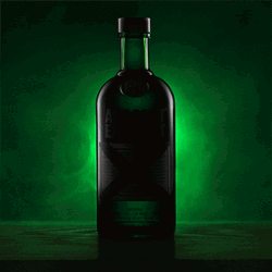 Dark Green Vodka Bottle
