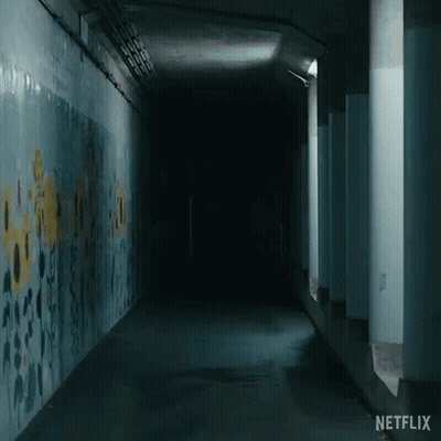Dark Hallway With Netflix GIF