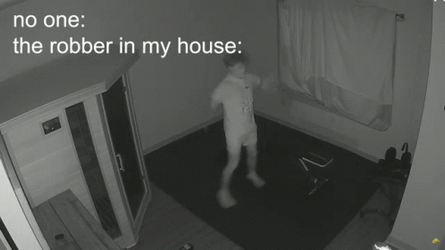 Dark Humor Robber Working Out GIF