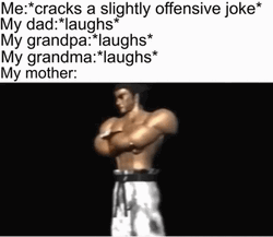 Dark Humor Tekken Character Side Eye GIF