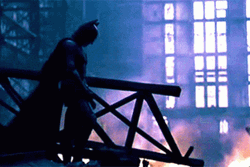 Dark Knight Batman Watching Fire GIF