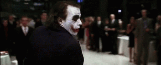 Dark Knight Joker Eating GIF