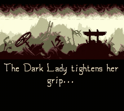 Dark Lady Tightening Grip Pixel Art GIF