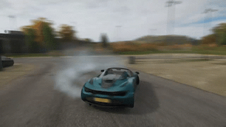 Dark Pearl Green Mclaren 720S Drifting In Circles GIF