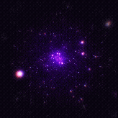 Dark Purple Background With Glowing Stars
