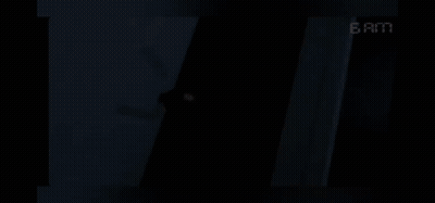 Dark Room With 6 AM Clock GIF