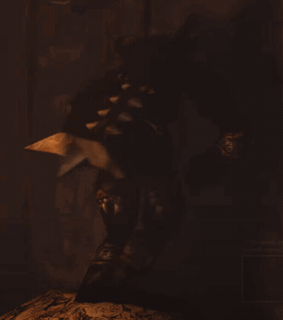 Dark Room With Person Shadow On Wall GIF