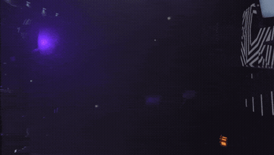 Dark Room With Purple Ceiling Light GIF