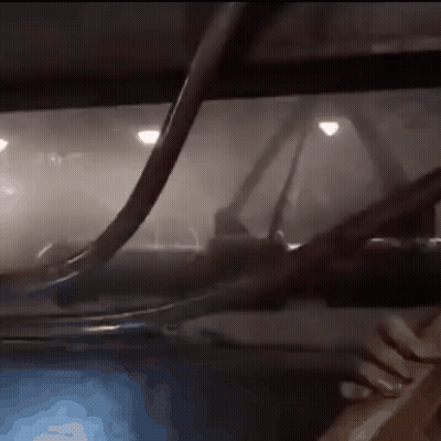 Dark Room With Smoke From Ceiling GIF