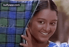 Dark Skinned Girl Peeking Shy Smile GIF